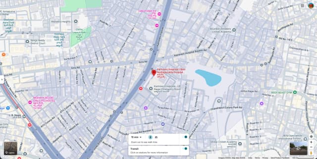 Hospital location map